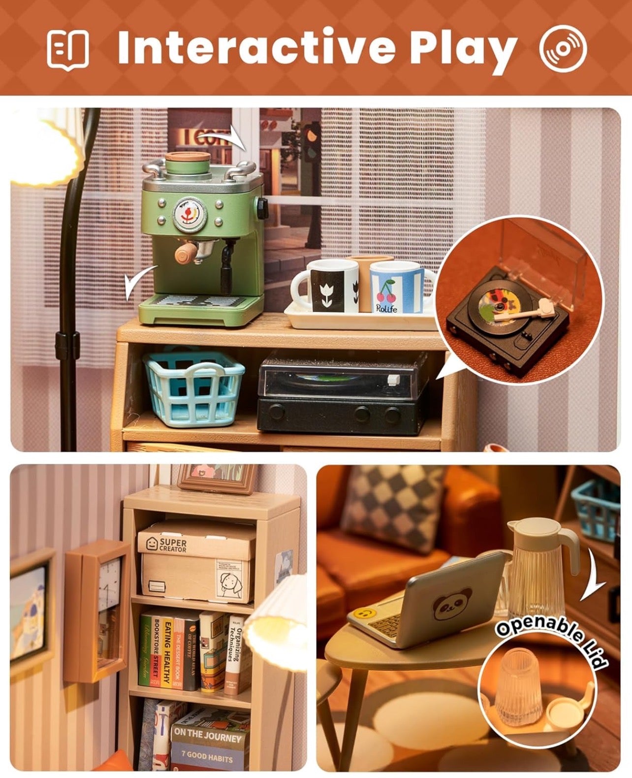 Rolife DIY Miniature Building Minihouse Living Room