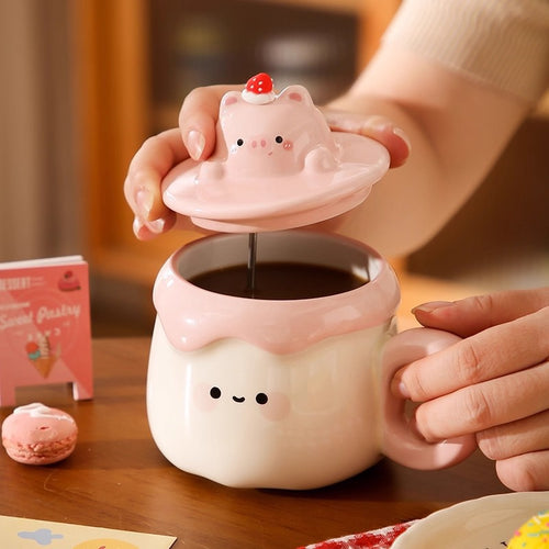 Cute Pink Bear Mug 400ML