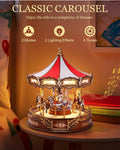 Rolife DIY 3D Wooden Puzzle Classic Carousel Wood Puzzle Music Boxes