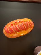 Classic hot dog refrigerator magnet