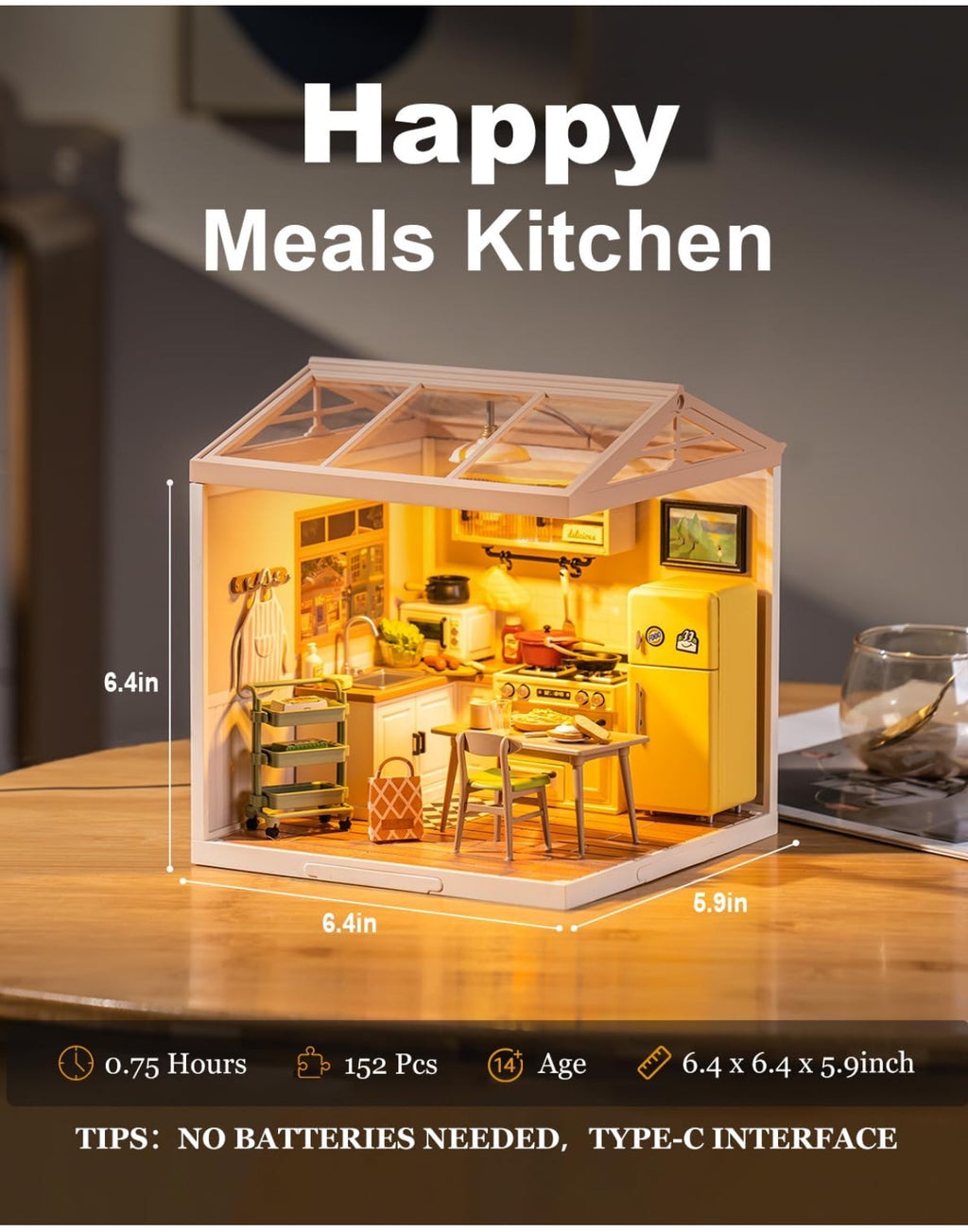 Rolife 微型房屋 DIY 建造餐食厨房