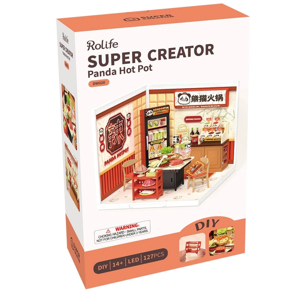 Rolife Super Creator Miniature House Panda Hot Pot