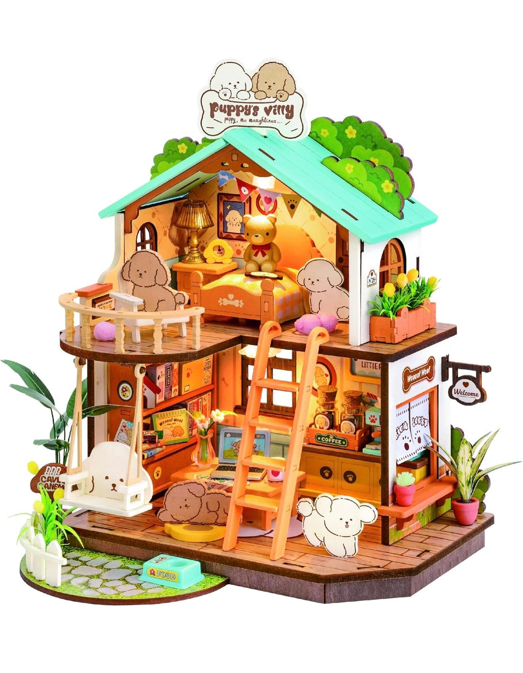 Rolife DIY Miniature House Kit-Puppy's Cozy Villa