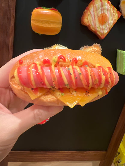 Classic hot dog refrigerator magnet