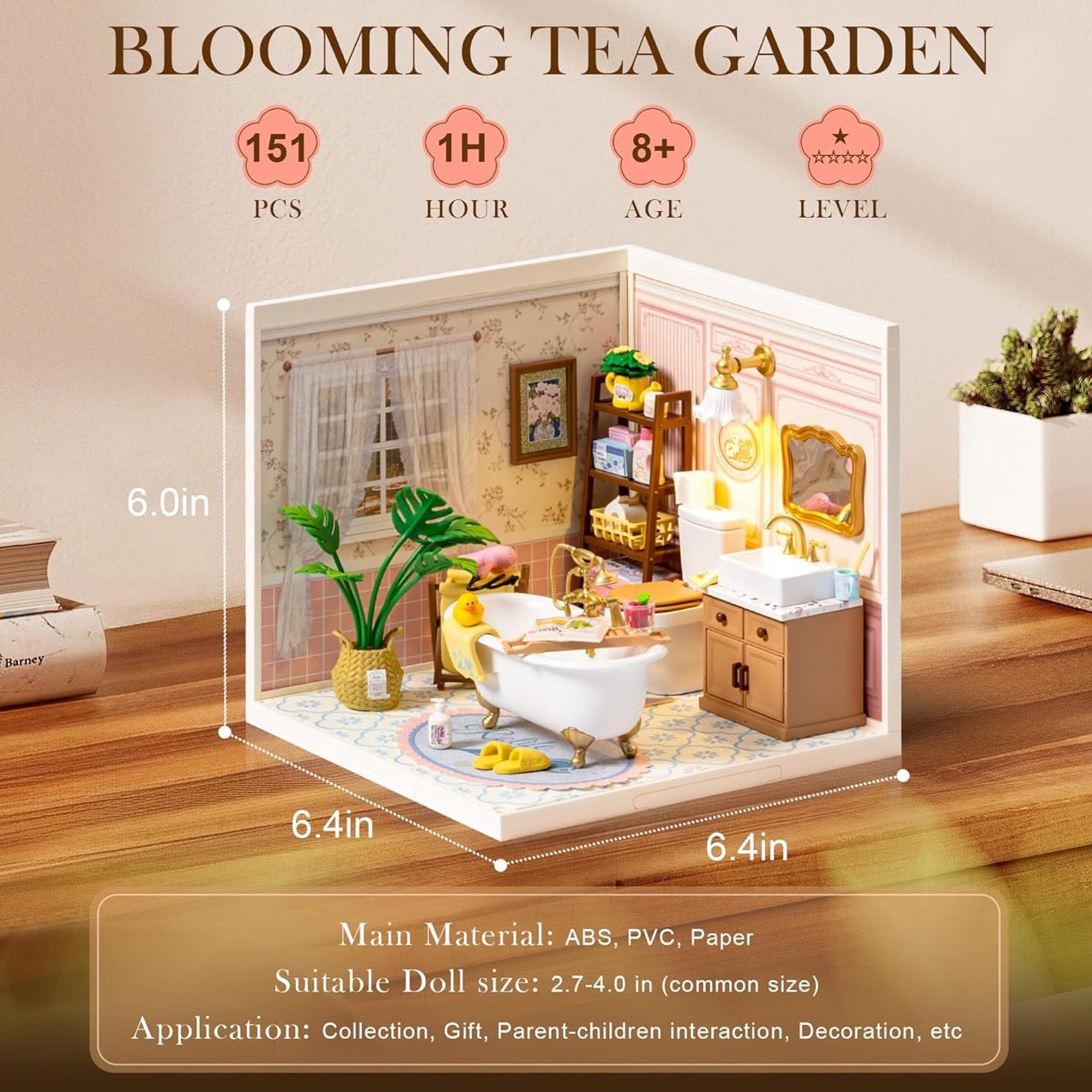 Rolife DIY 微型建筑 LED 泡泡浴室