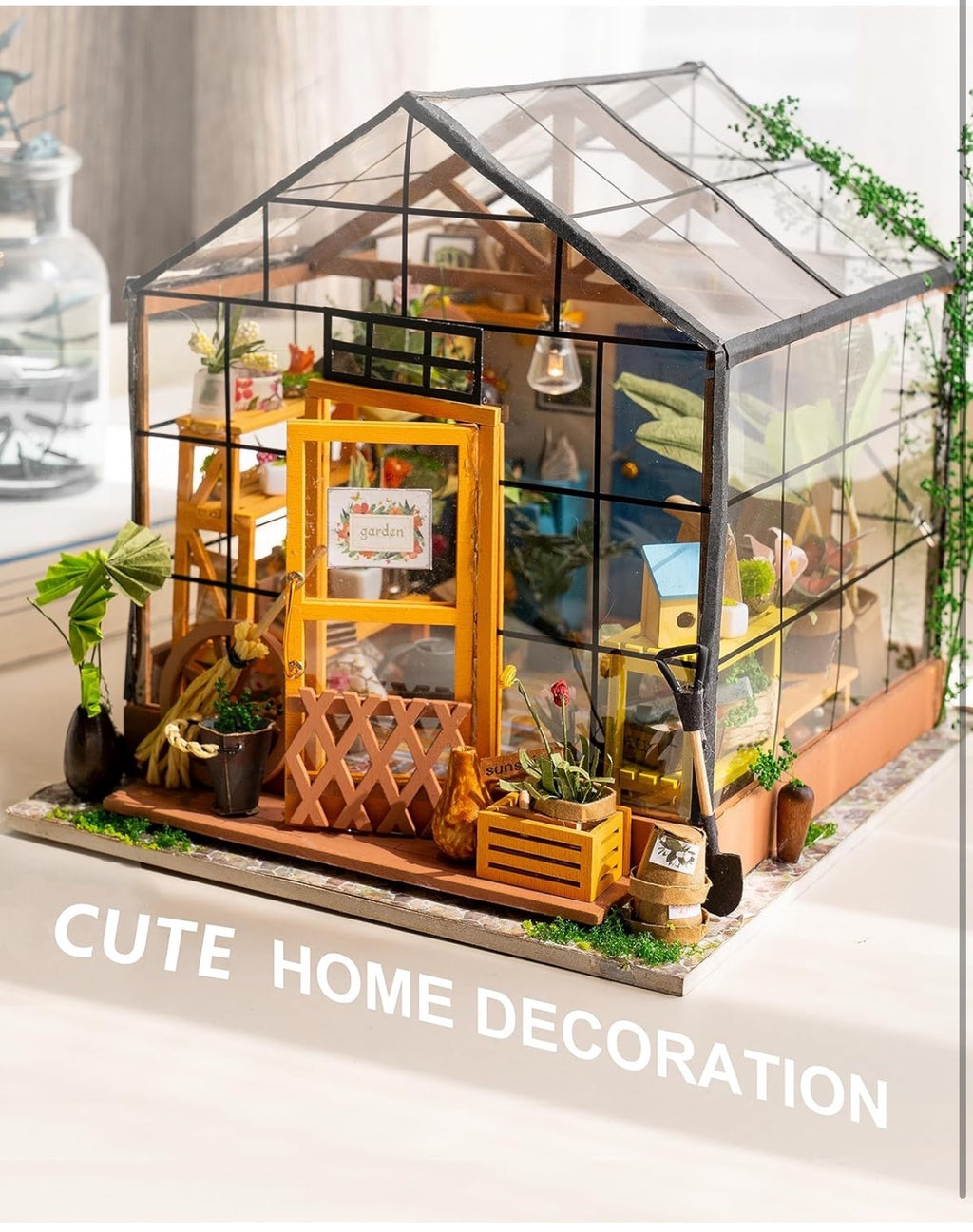 Rolife DIY 微型建筑套件迷你温室带 LED 灯