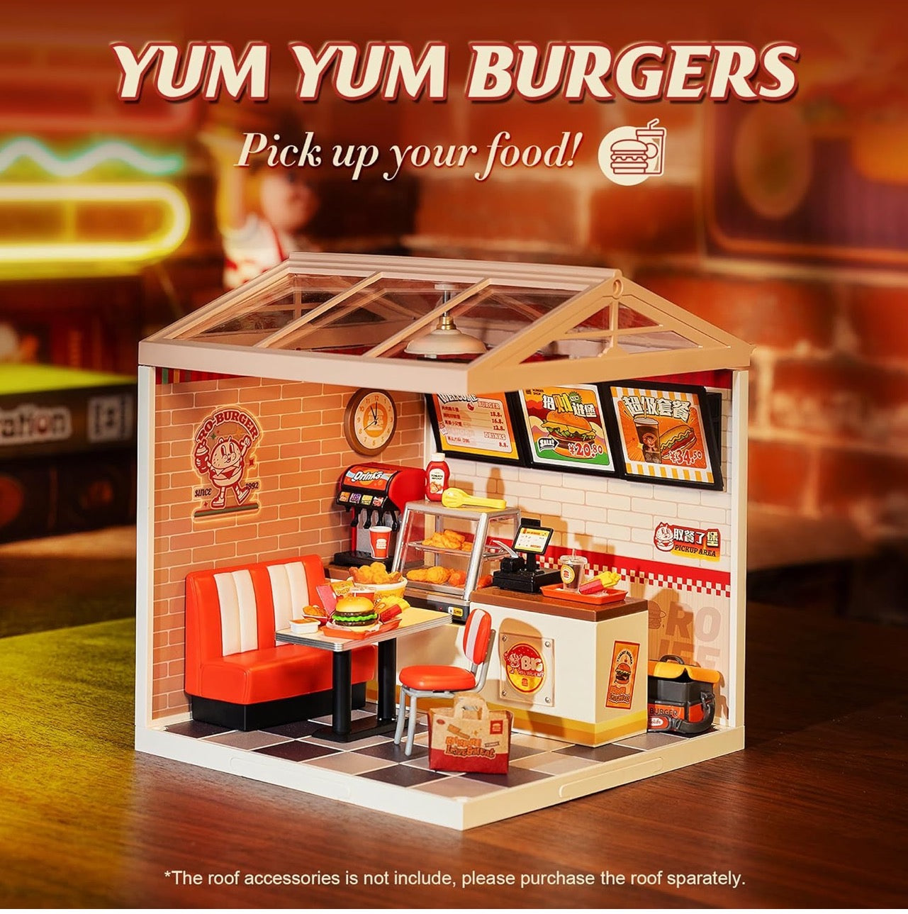 Rolife DIY Miniature Building Minihouse Yum Burgers