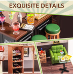 Rolife DIY 微型建筑迷你屋休闲酒吧带 LED