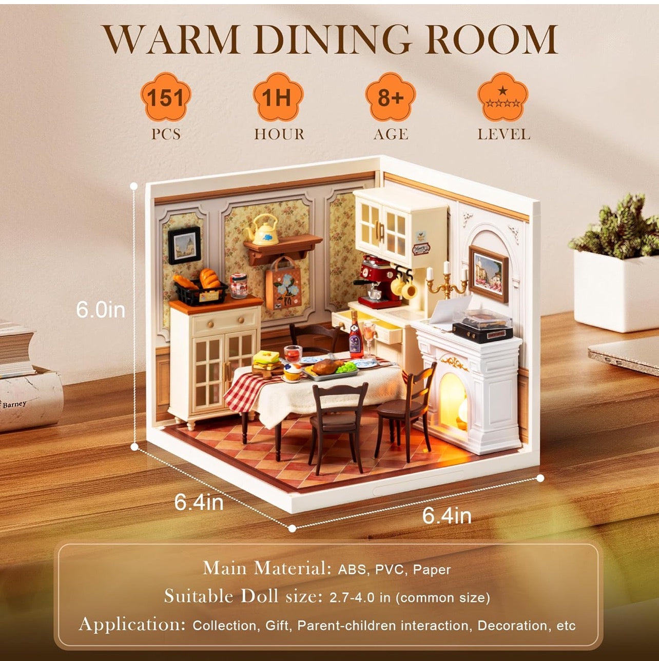 Rolife DIY Miniature House Minihouse Building Dining Room