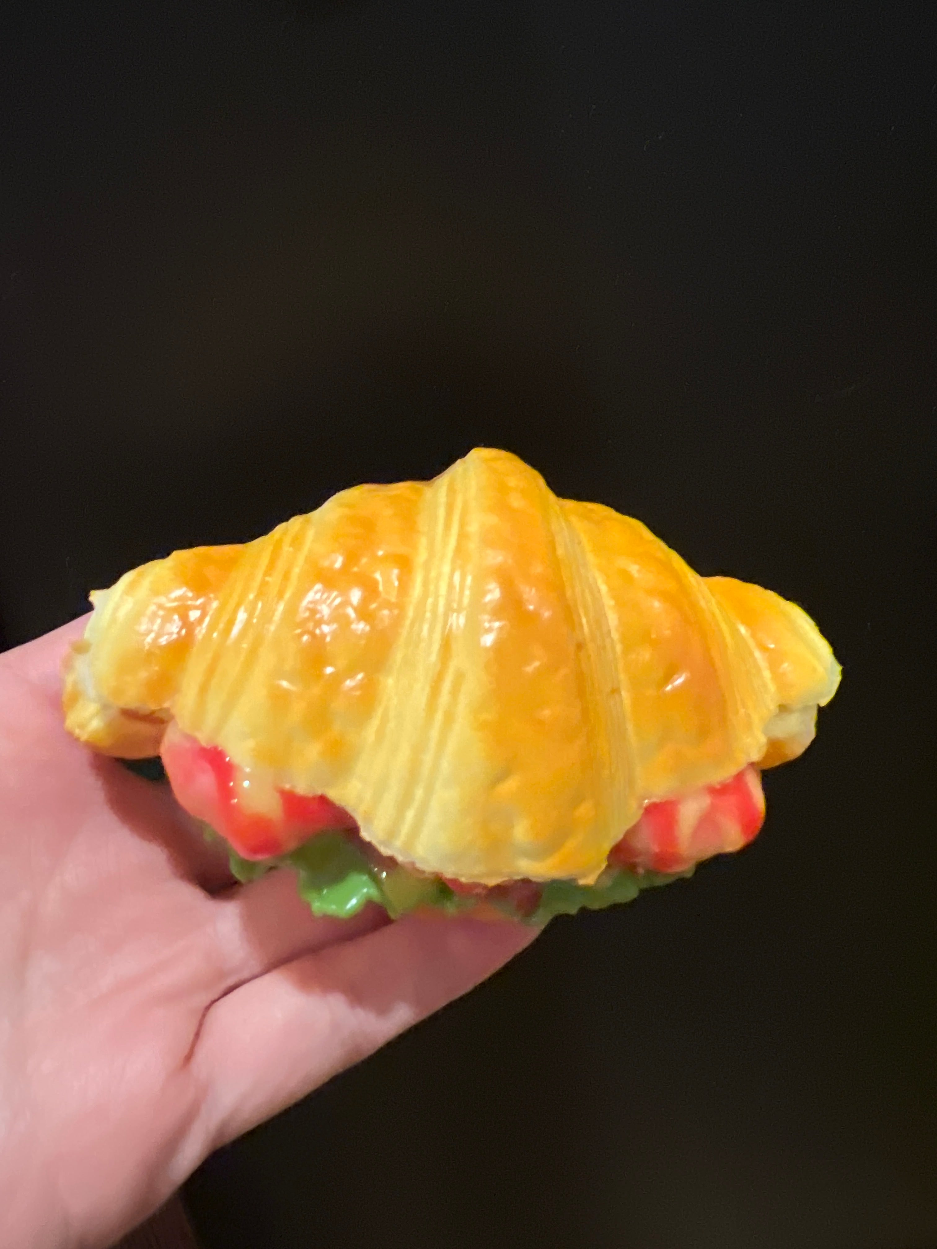 Croissant sandwich fridge magnets 1pcs