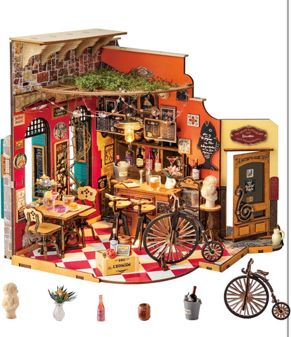Rolife DIY Miniature House Mini Wooden Cheers Bar & Dining