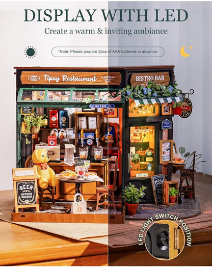 Rolife DIY Miniature Building Mini House Tipsy Restaurant