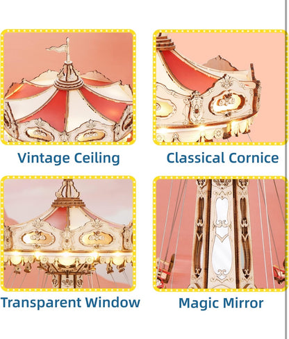 ROBOTIME 3D Puzzles Model kits Unique Swing Ride