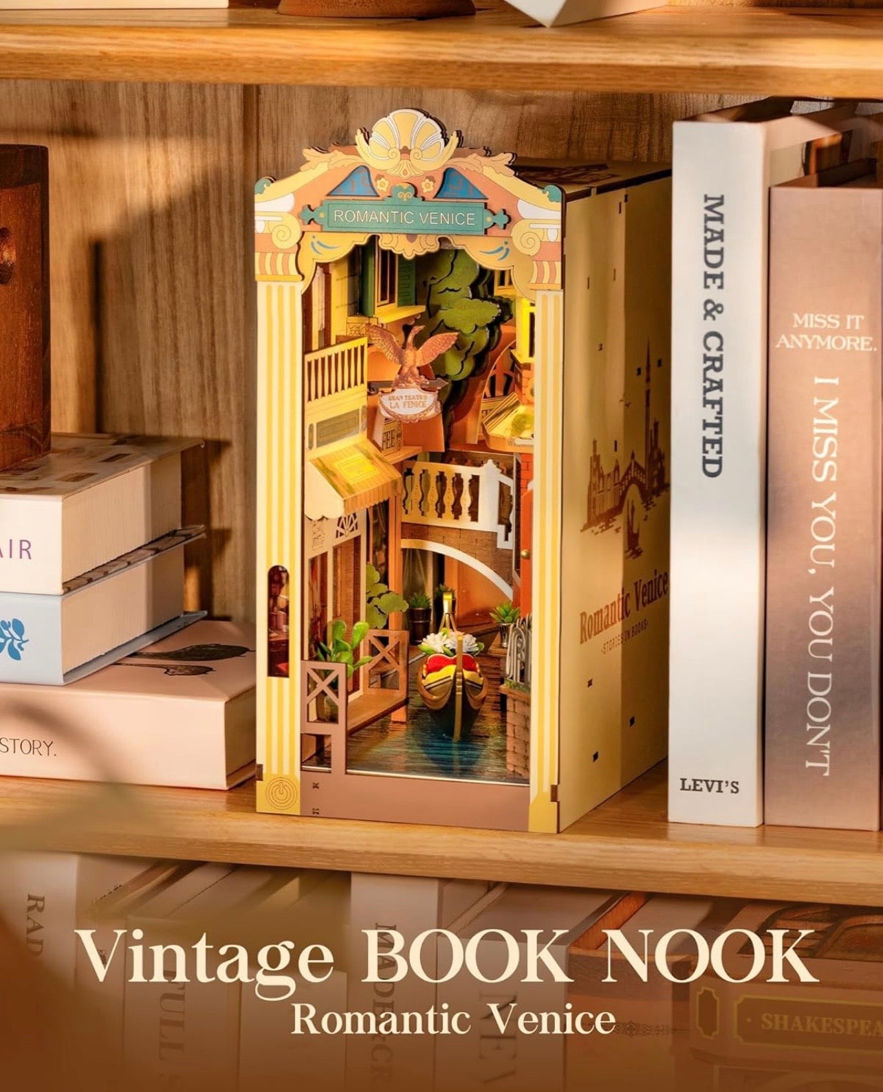 Rolife DIY Book Nook Kit Miniature 3D Wooden Puzzle Romantic Venice