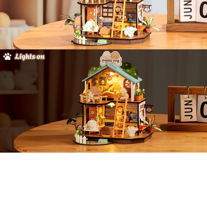 Rolife DIY Miniature House Kit-Puppy's Cozy Villa