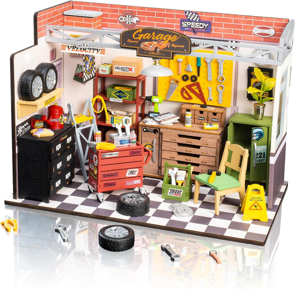 Rolife Garage Workshop DIY Miniature House Kit