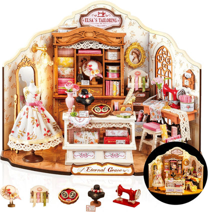 Rolife Elsa's Tailoring DIY Miniature House