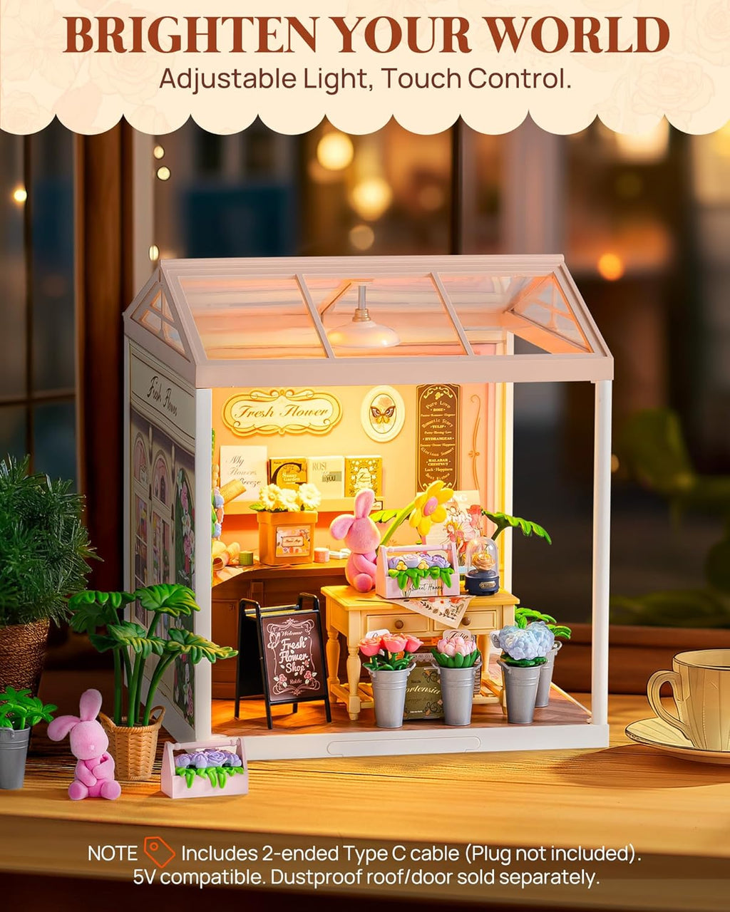 Rolife Fresh Flower Shop Super Creator Miniature House