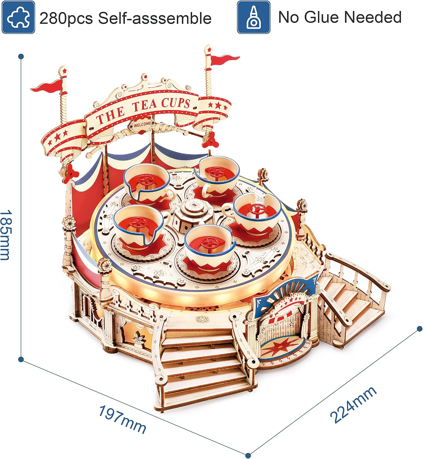 ROKR Tilt-A-Whirl DIY Music Box