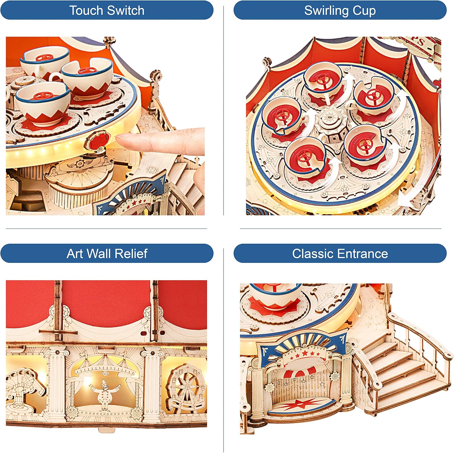 ROKR Tilt-A-Whirl DIY Music Box