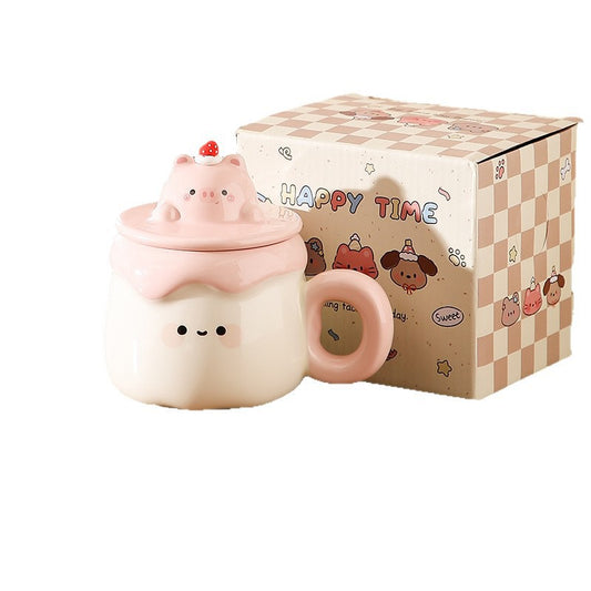 Cute Pink Bear Mug 400ML