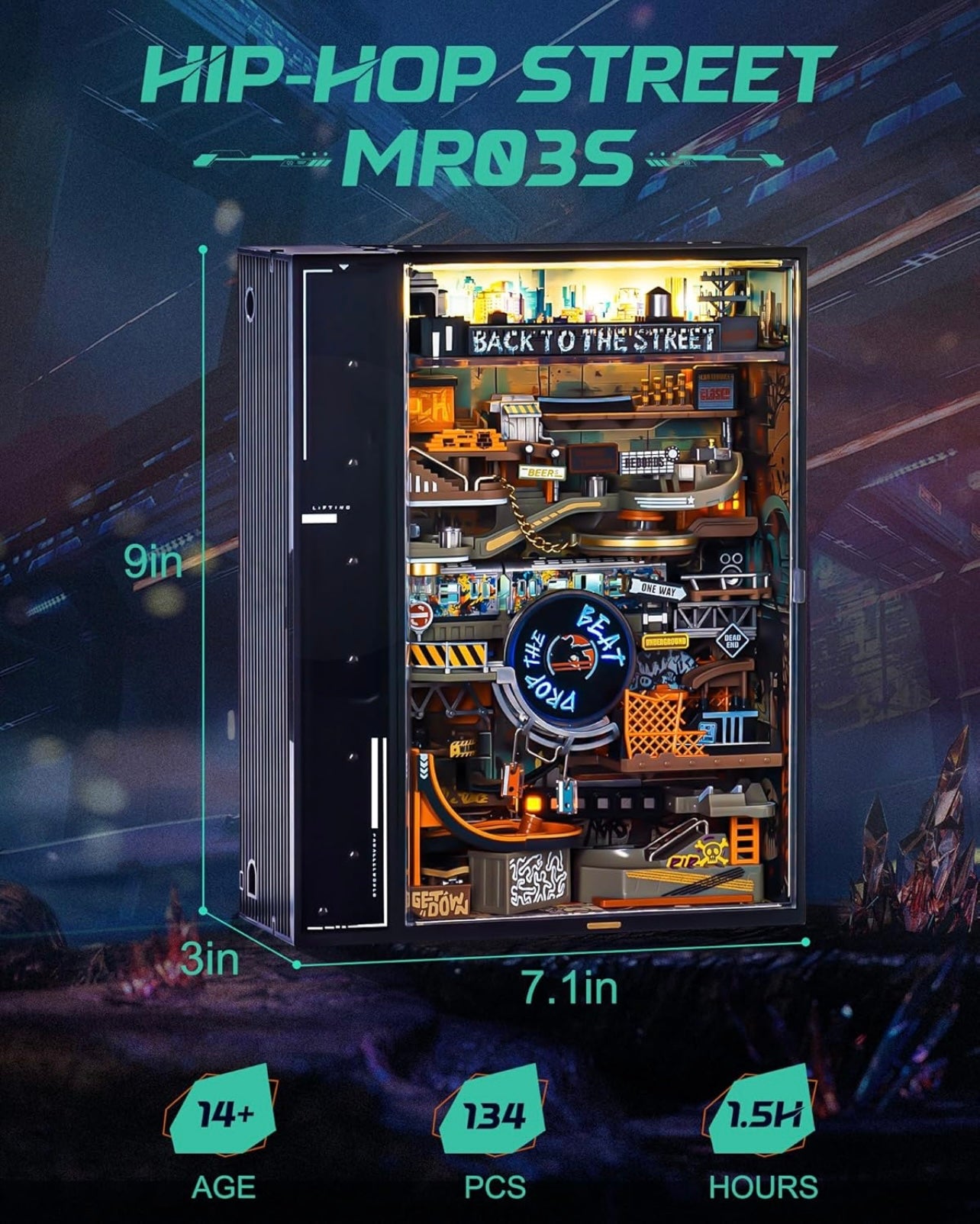 ROKR Marble Run Mechanical 3D Puzzles  Hip-Hop Street