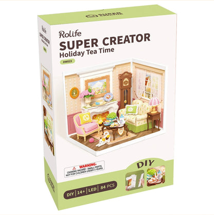 Rolife Super Creator Miniature House Holiday Tea Time