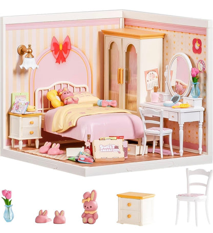 Rolife Super Creator Kits Pink Bedroom Tiny House Building Blocks Lovely Pink Bedroom