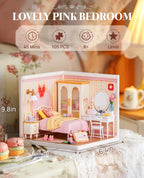 Rolife Super Creator Kits Pink Bedroom Tiny House Building Blocks Lovely Pink Bedroom