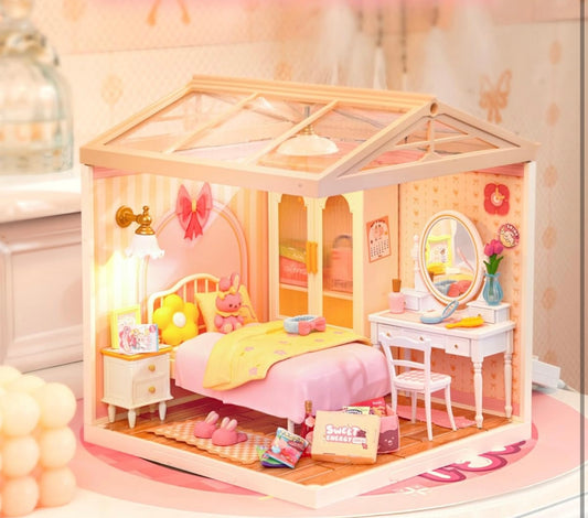 Rolife Super Creator Kits Pink Bedroom Tiny House Building Blocks Lovely Pink Bedroom