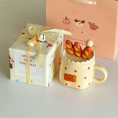 Cute bread-shaped mug