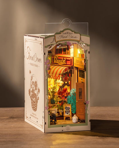 Robotime Rolife DIY Mini Book Nook Kit - Floral Corner